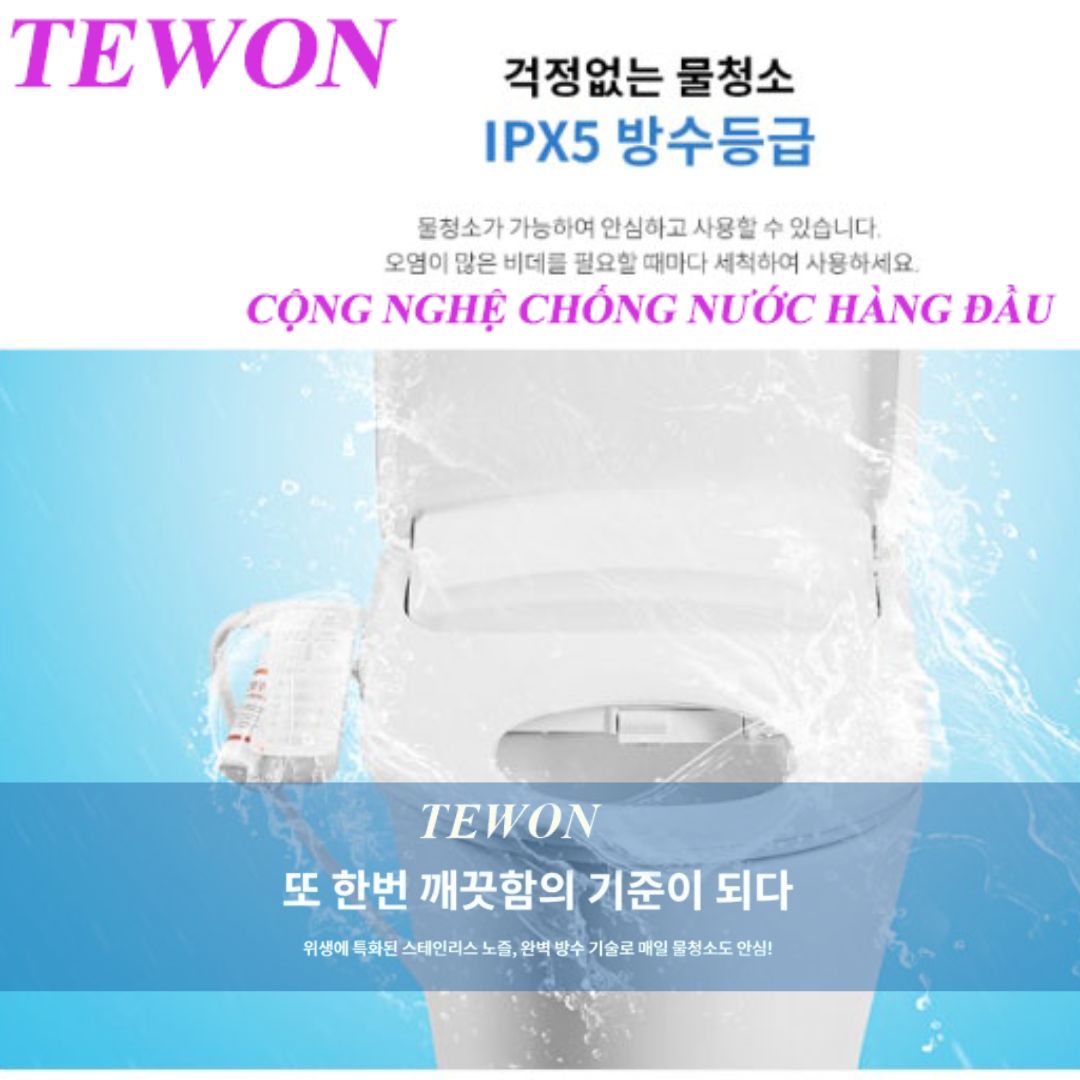Bồn cầu thông minh Tewon không chỉ đáp ứng các yêu cầu về công nghệ hiện đại mà còn mang lại sự tiện ích tối đa cho người sử dụng.