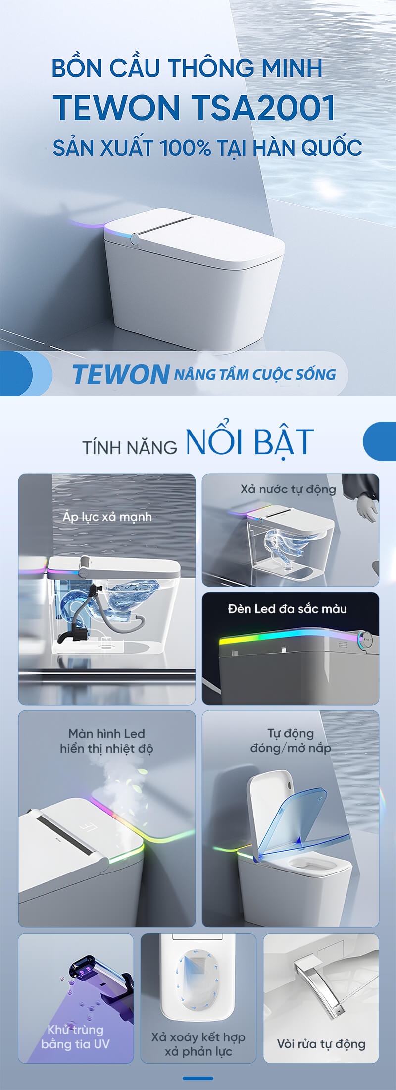 bồn cầu thông minh tewon tsa2001