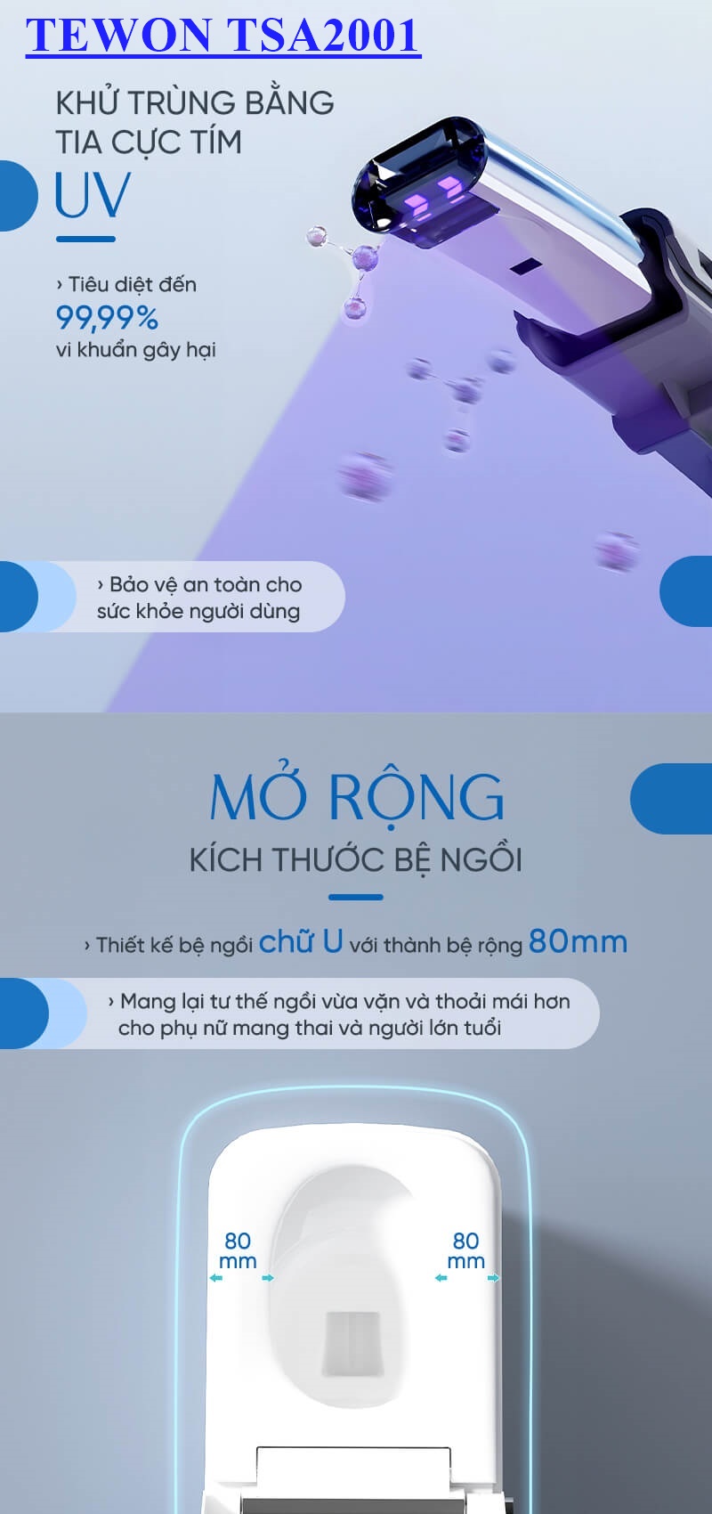 bồn cầu thông minh tewon tsa2001